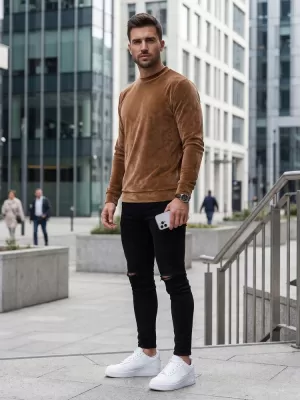 Pánská mikina DSTREET KARAMELOVÁ
