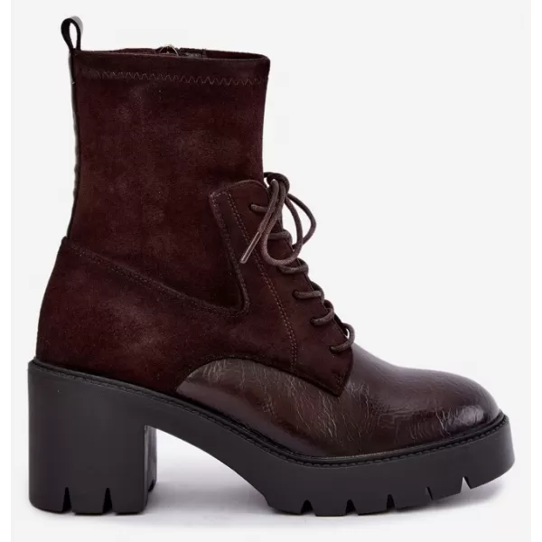  Dámské kotníkové boty VINCEZA 58665 CHOCOLATE 
