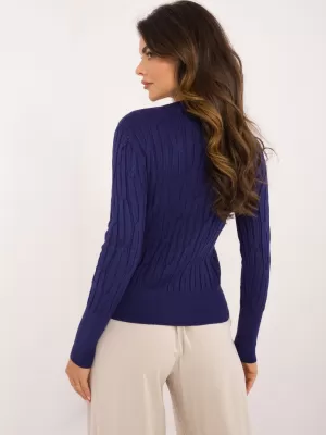 Dámský svetr WOOL FASHION ITALIA AT-SW-2338-2.00 NAVY
