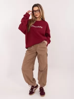 Dámská mikina RUE PARIS RV-BL-A1036.47 BURGUNDY