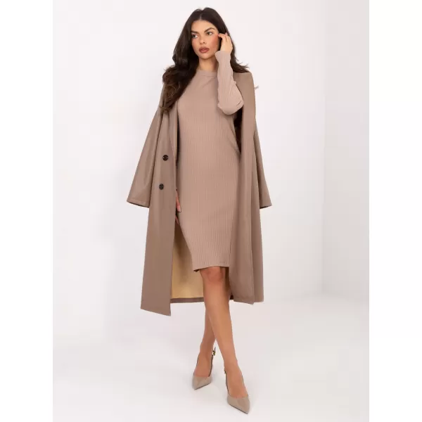  Dámské šaty RUE PARIS RV-SK-A1049.99 DARK BEIGE 