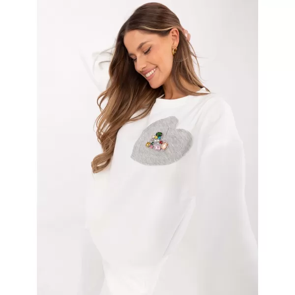  Dámská mikina ITALY MODA DHJ-BL-20322.72 ECRU 