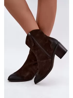 Dámské kovbojky D&A CR62-3395 DARK BROWN