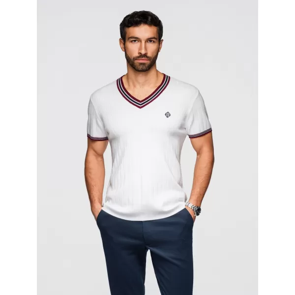 Pánské triko OMBRE OM-TSCT-0266 WHITE 