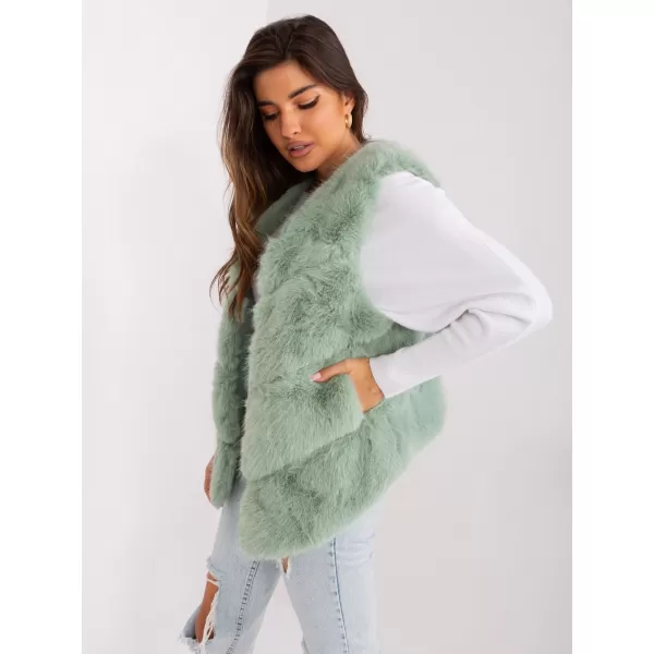 Dámská vesta WOOL FASHION ITALIA AT-KZ-2349.00P PISTACHIO 