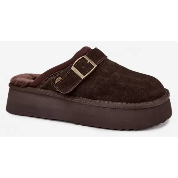  Dámské pantofle BIG STAR SHOES UU274697 BROWN/BEIGE 