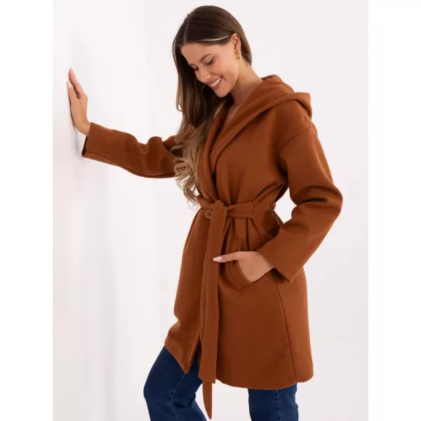  Dámský kabát RUE PARIS IT-PL-A9587.00 LIGHT BROWN 