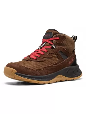 Dětské kotníkové boty KEEN HIGHTRAIL MID WP YOUTH DARK EARTH/GARNET