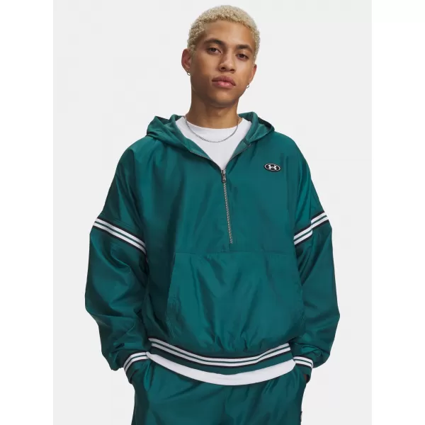  Pánská bunda UNDER ARMOUR UA ICON SW WOVEN JKT 6010974-338 ZELENÁ 