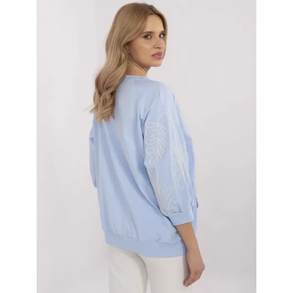  Dámská mikina RUE PARIS RV-BL-A367-1.18P LIGHT BLUE 