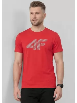 Pánské triko 4F 4FWMM00TTSHM3342 RED