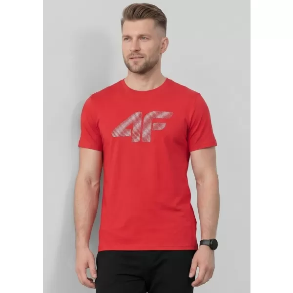  Pánské triko 4F 4FWMM00TTSHM3342 RED 