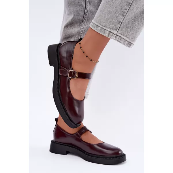  Dámské polobotky BOTO D-245 BURGUNDY 