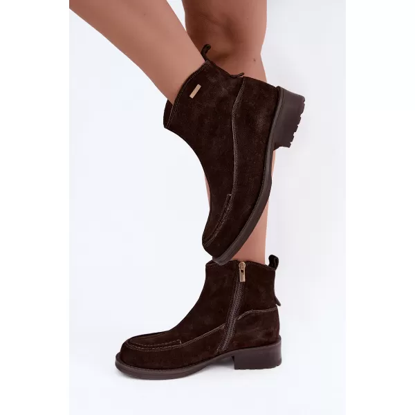  Dámské kotníkové boty BIG STAR SHOES UU274602 BROWN/BEIGE SHADOWS 