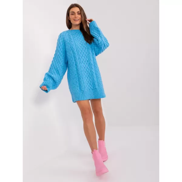  Dámský svetr WOOL FASHION ITALIA AT-SW-2367-2.64P BLUE 