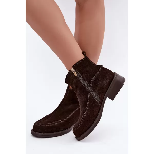  Dámské kotníkové boty BIG STAR SHOES UU274602 BROWN/BEIGE SHADOWS 