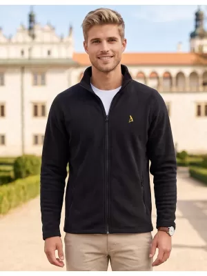 Pánská fleece mikina ALTISPORT ALM002852 ČERNOZLATÁ