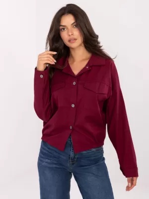 Dámská košile RUE PARIS IT-KS-FL9273.86 BURGUNDY