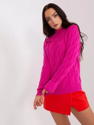Dámský svetr WOOL FASHION ITALIA AT-SW-2235.00P FUCHSIA