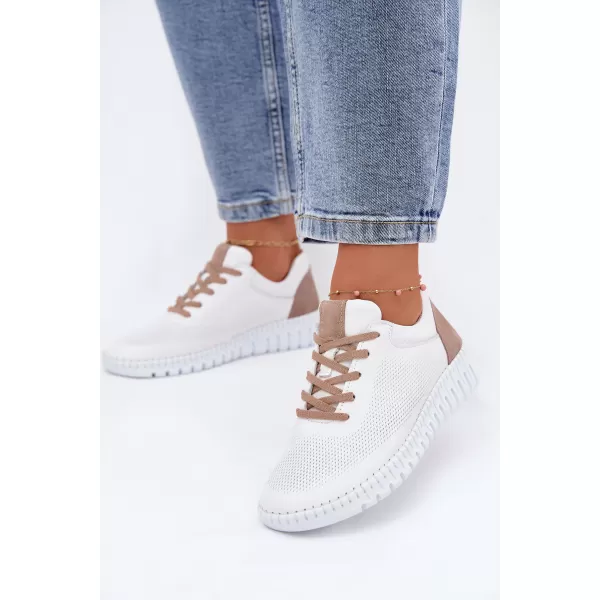  Dámské polobotky ARTIKER 58C3083 WHITE/BROWN 