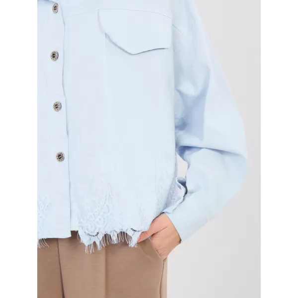  Dámská bunda RUE PARIS IT-KR-FL10001.54 LIGHT BLUE 