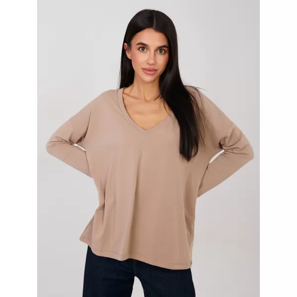  Dámské triko RUE PARIS RV-BZ-A1092.47 DARK BEIGE 