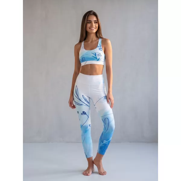  Dámské dlouhé legíny premium (nové velikosti) ALTISPORT VOJ/ALW083LEG05 BÍLOMODRÁ 