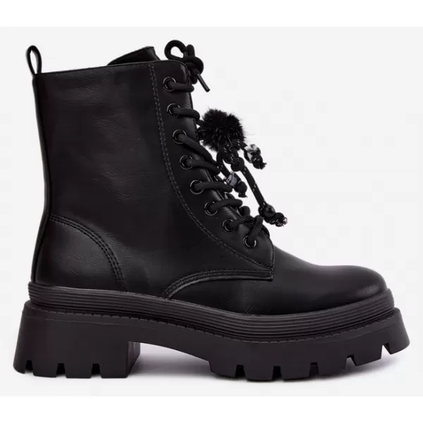  Dámské kotníkové boty BOTO QH7838 BLACK 