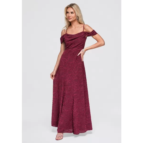 Dámské šaty LARICA LA-OM-DLR388 MAROON 
