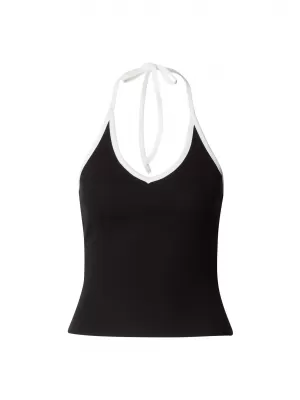 Dámský top URBAN CLASSICS TB8352A-20671 BLACK/OFF WHITE