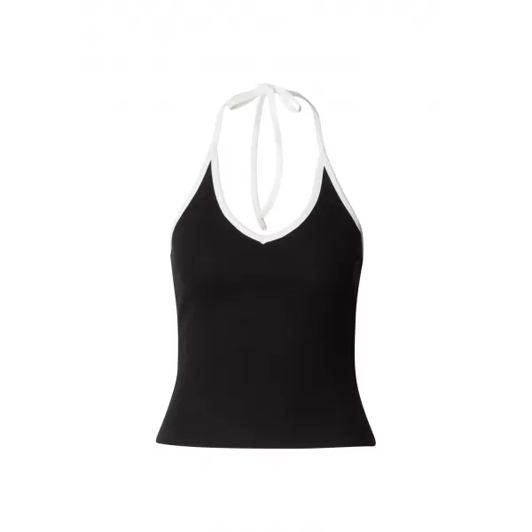  Dámský top URBAN CLASSICS TB8352A-20671 BLACK/OFF WHITE 