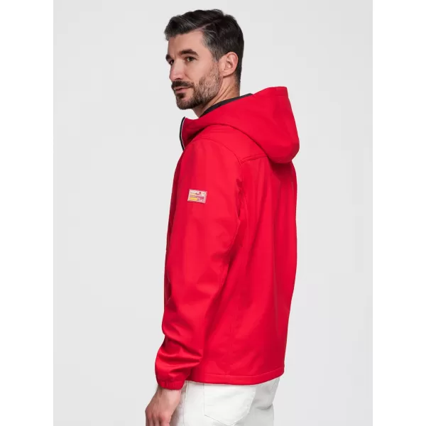  Pánská softshellová bunda OMBRE OM-JANP-0292 RED 