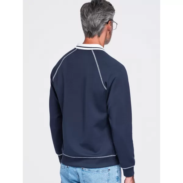  Pánská mikina OMBRE OM-SSNZ-0269 NAVY BLUE 