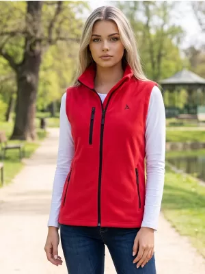 Dámská fleece vesta ALTISPORT ALW002525 ČERVENÁ