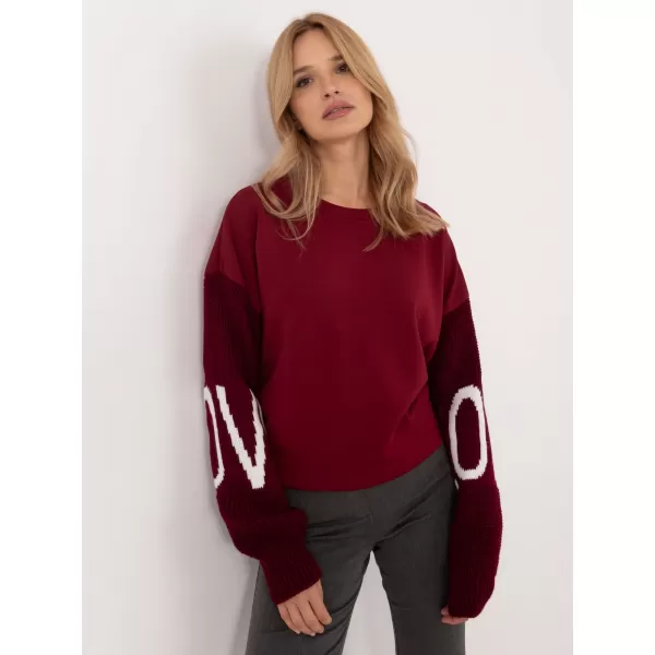  Dámská mikina ITALY MODA MI-BL-M5975.26P BURGUNDY 
