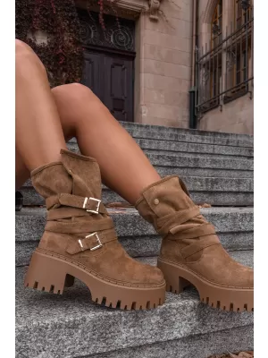 Dámské kotníkové boty BOTO QH7825/DA185 CAMEL