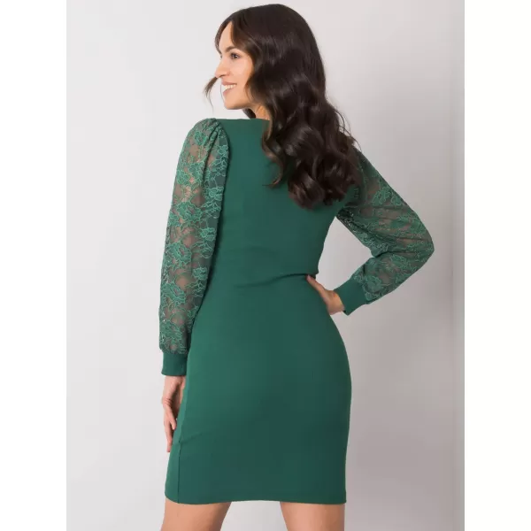  Dámské šaty RUE PARIS RV-SK-7346.98 DARK GREEN 