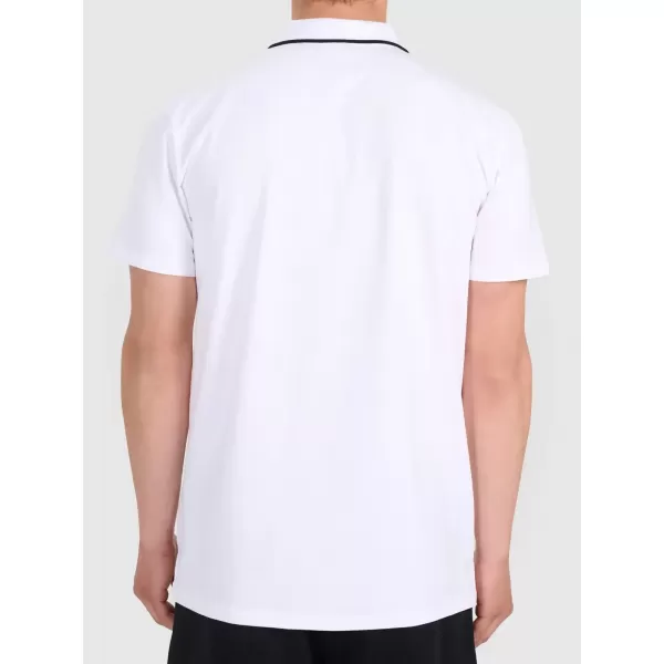  Pánské triko s límečkem 4F 4FWMM00TPTSM0773 WHITE 