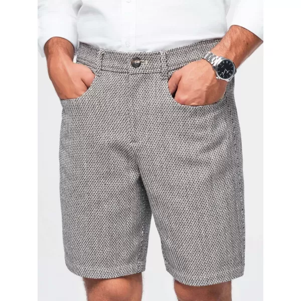  Pánské kraťasy OMBRE OM-SRCS-0189 BROWN MELANGE 