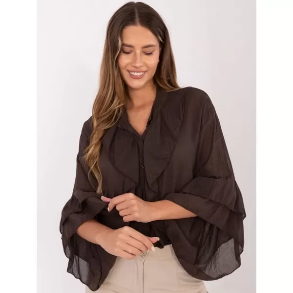  Dámská košile ITALY MODA MI-KS-92330.07 DARK BROWN 