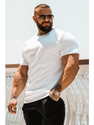 Pánské trička NEBBIA MIKE MUSCLE FIT 158 WHITE