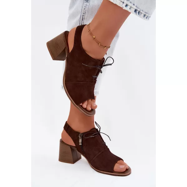  Dámské sandály ZAZOO 40523 CHOCOLATE 