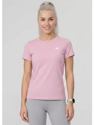 Dámské triko 4F 4FWMM00TTSHF3306 LIGHT PINK