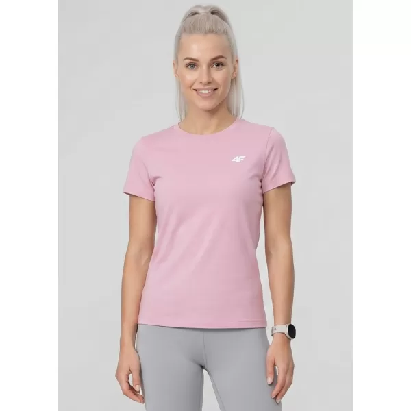  Dámské triko 4F 4FWMM00TTSHF3306 LIGHT PINK 
