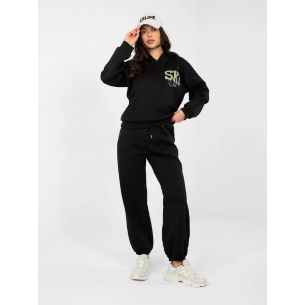  Dámská tepláková souprava RUE PARIS IT-KMPL-22181.29 BLACK 