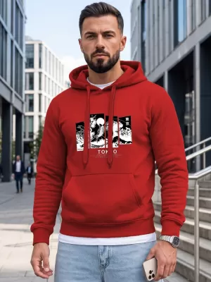 Pánská mikina DSTREET ČERVENÁ