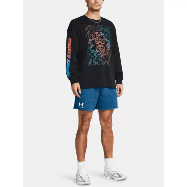  Pánské kraťasy UNDER ARMOUR RIVAL TERRY 6IN SHORT 1382427-406 MODRÁ 