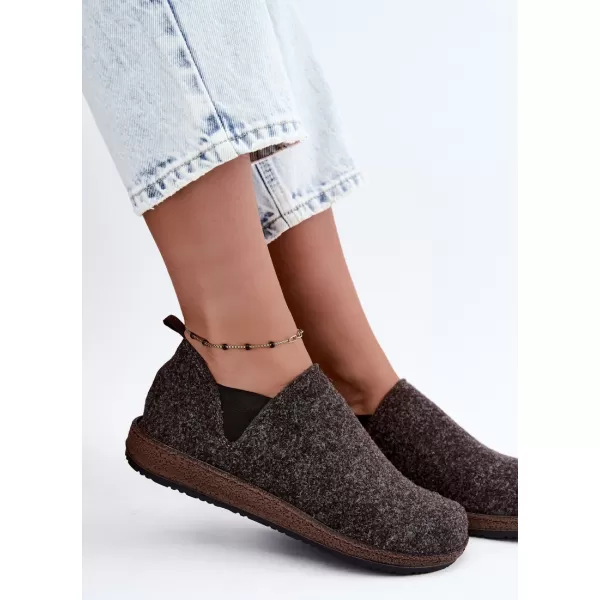  Dámské bačkory INBLU NL000013 DARK BROWN 
