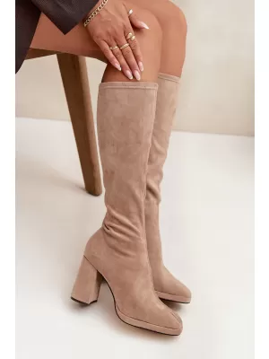 Dámské kozačky BOTO NN634 BEIGE