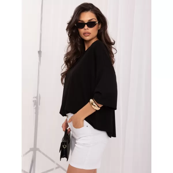  Dámská halenka RUE PARIS RV-BZ-A1188.63 BLACK 